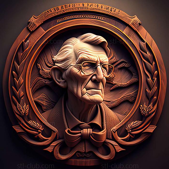 3D model Gene Pressler American artist (STL)